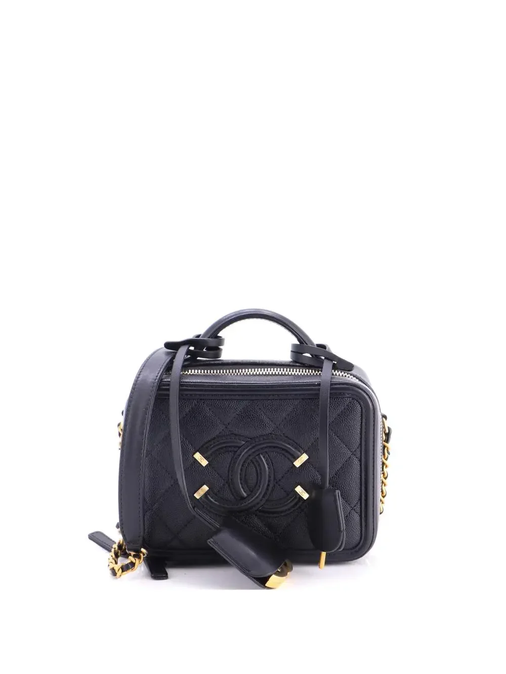 Chanel Filigree Vanity Case Quilted #281389C36B